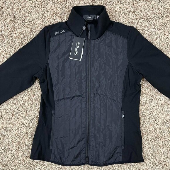 RLX Ralph Lauren Women’s Wool Blend Quilted Panel Hybrid Jacket Black, Size S - Picture 6 of 16